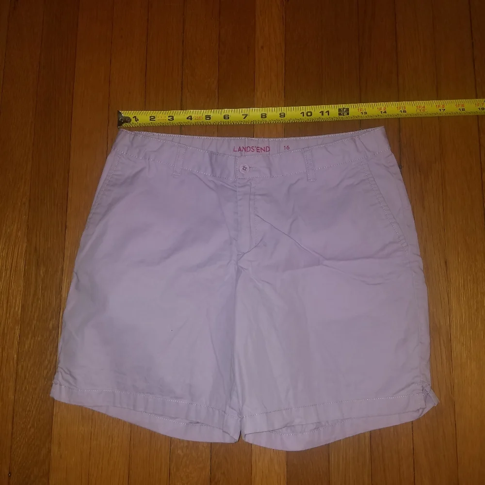 Lands End lavender cotton shorts.